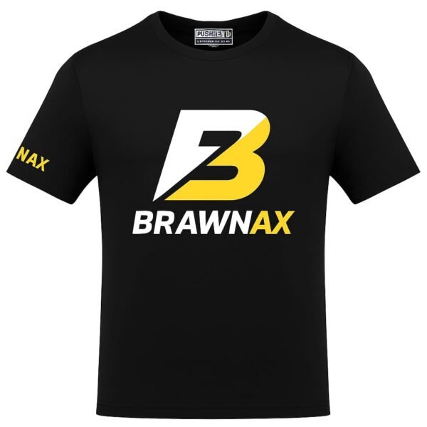BRAWNAX Performance T-Shirt – Black & Yellow Edition
